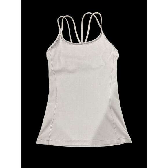 Lululemon Size 2 Beige Strappy Tank Top With Built-In Bra - Picture 6 of 7